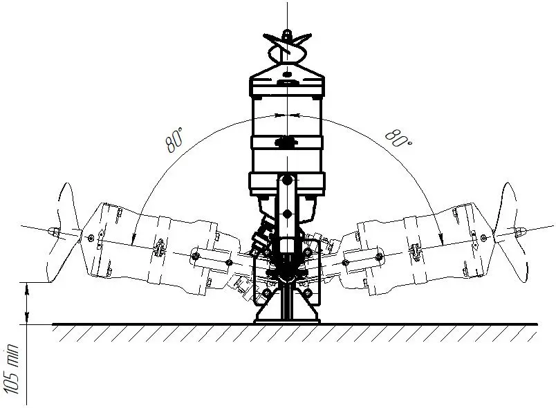 Углы установки мешалки серии Иртыш ПМ2 215-0,75/8-116