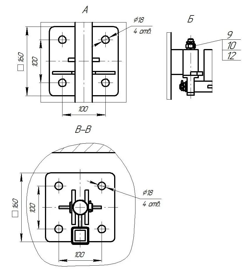 Общий вид и габариты мешалки серии Иртыш ПМ2 240-1,1/6-116 с опускным устройством