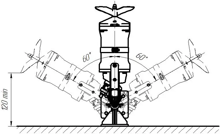 Углы установки мешалки серии Иртыш ПМ2 240-1,1/6-116