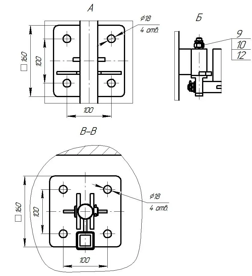 Общий вид и габариты мешалки серии Иртыш ПМ2 250-1,5/6-116 с опускным устройством