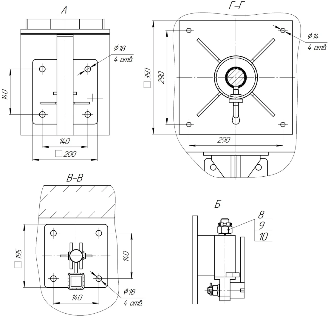 Общий вид и габариты электромешалки Иртыш Общий вид и габариты электромешалки