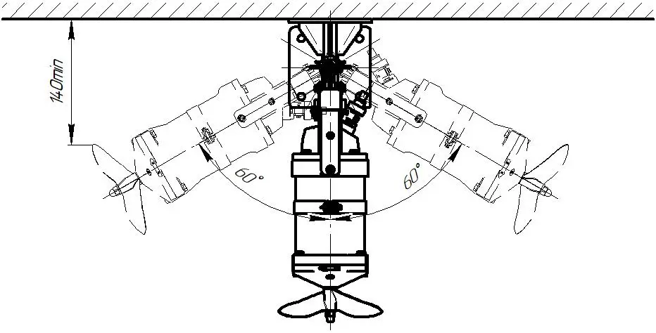 Углы установки мешалки серии Иртыш ПМ2 280-1,5/8-116