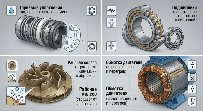 Запчасти насосов