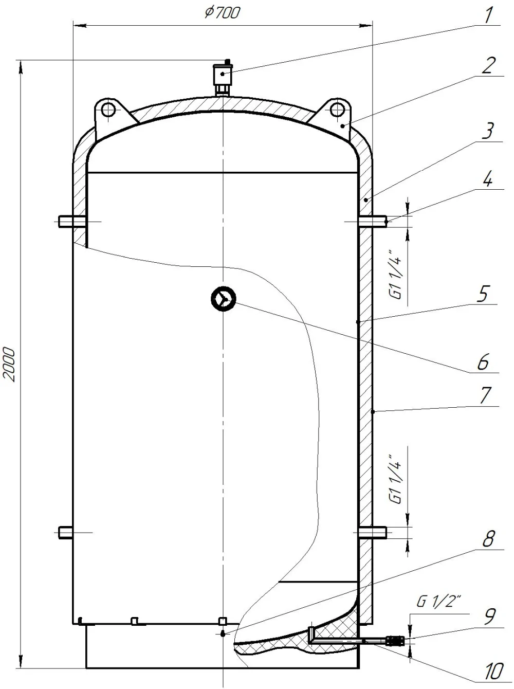 Теплоаккумулятор ВЭТ-500