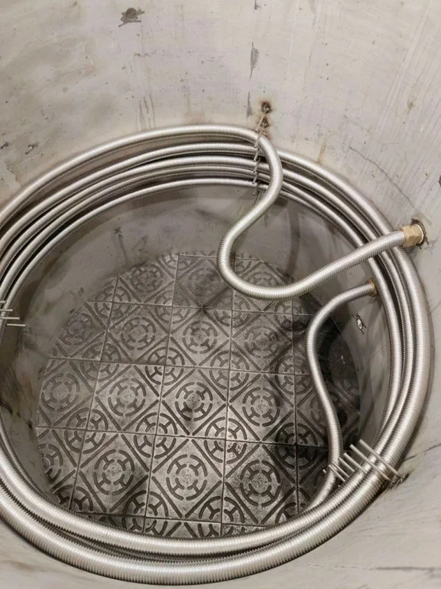 Змеевик из гофрированной нержавеющей трубы